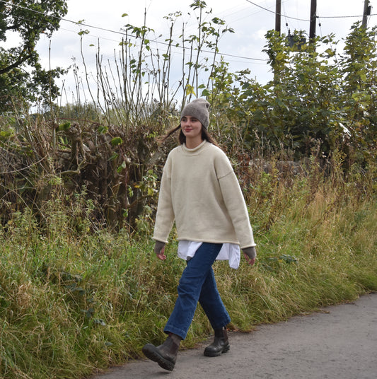 Win a White Wool Knit Jumper by Lindsay Girvan - Future Vintage