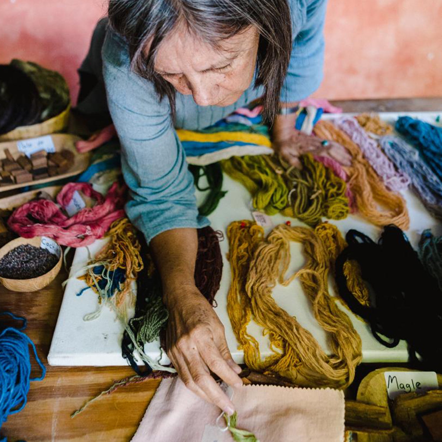 Guatemala, Indigo Textile, Indigo Dyed and Handwoven Blouses